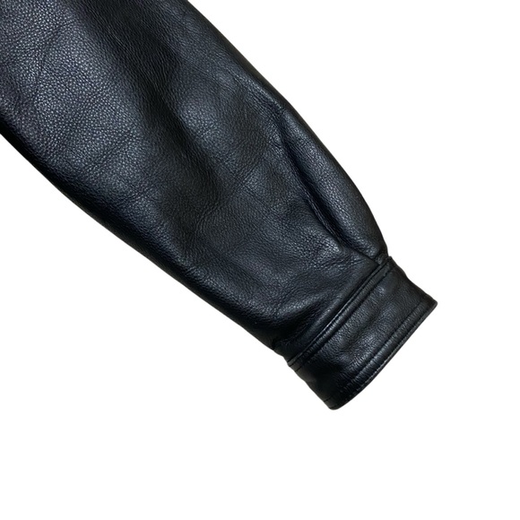 Vintage 1990s Gianti Collection Bomber Leather Jacket Streetwear Moto Jacket - Picture 11 of 16